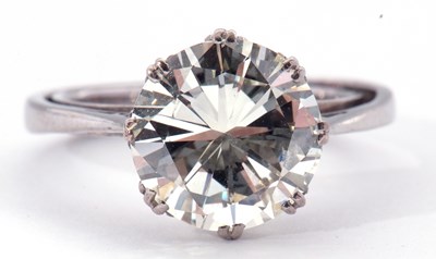 Lot 160 - Diamond solitaire ring, a round old brilliant...