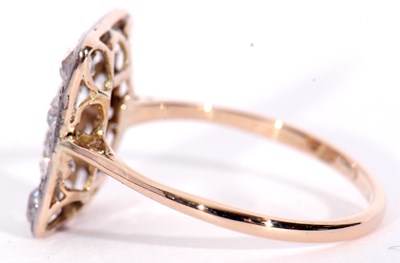 Lot 174 - Art Deco diamond cluster ring, the rectangular...