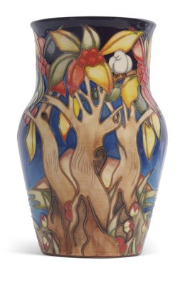 Lot 30 - A Moorcroft trial vase with tube lined...