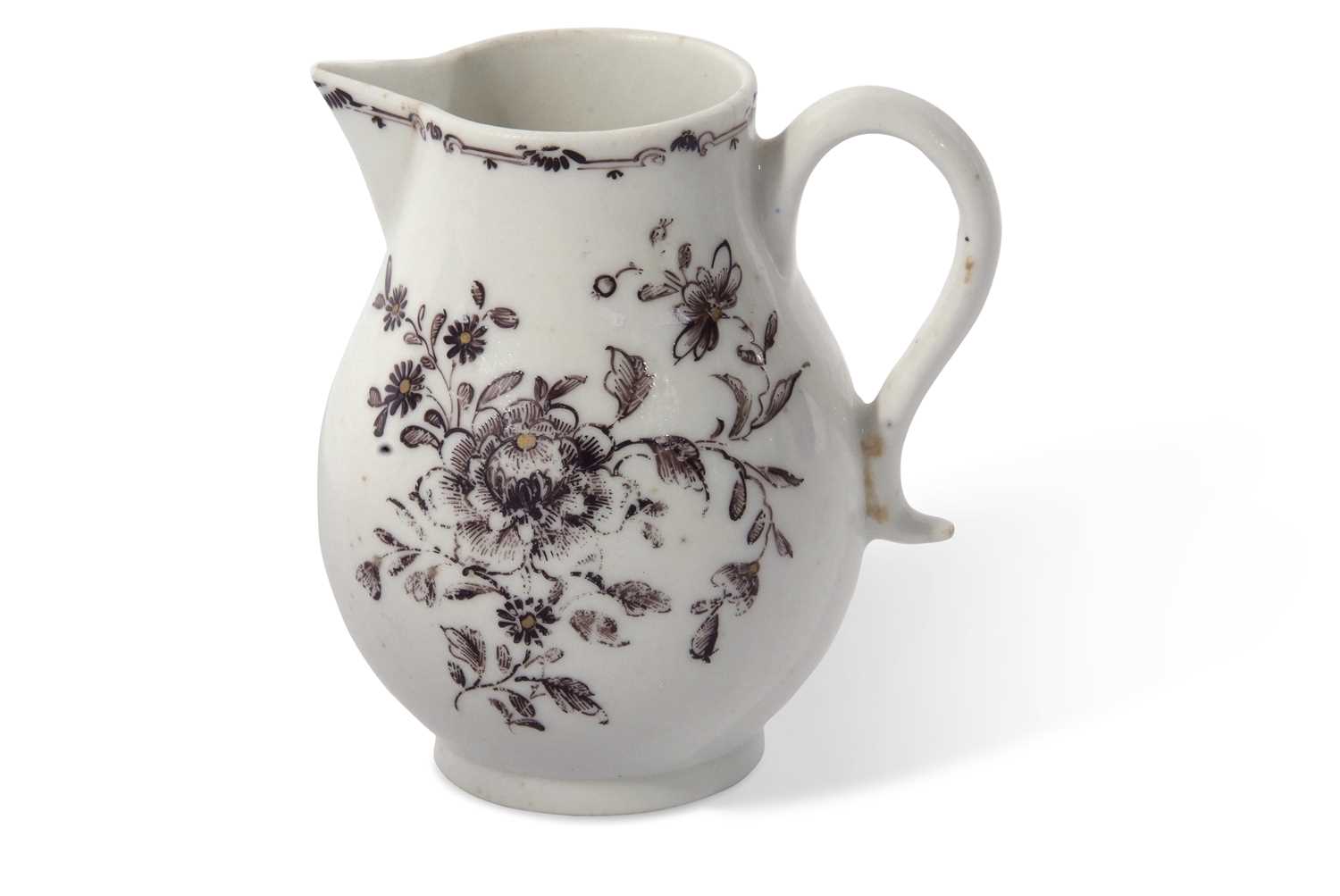Lot 79 - A Lowestoft porcelain sparrowbeak jug c.1780...