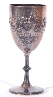 Lot 54 - Late 19th or early 20th century silver goblet...