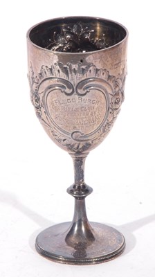 Lot 54 - Late 19th or early 20th century silver goblet...