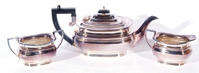 Lot 57 - Queen Elizabeth II silver three piece tea...