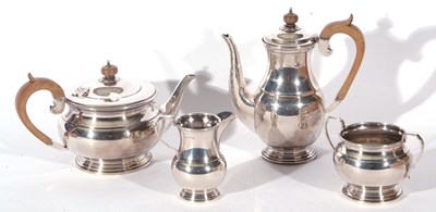 Lot 58 - George VI four piece silver tea and coffee...
