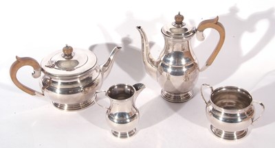 Lot 58 - George VI four piece silver tea and coffee...