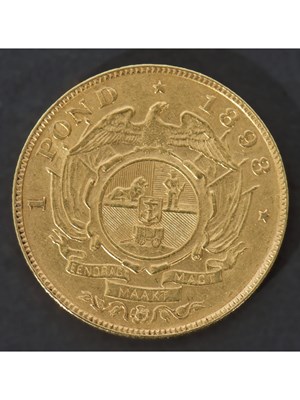 Lot 235 - South African one gold Pond, dated 1898