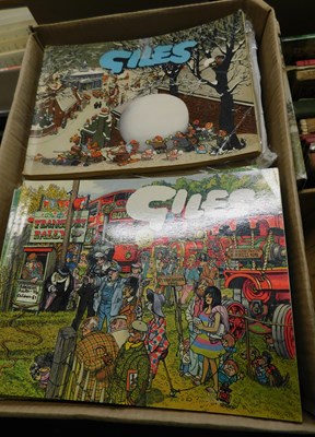 Lot 398 - Box: large qty GILES cartoon annuals including...