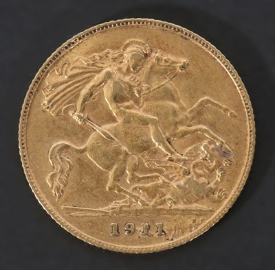 Lot 243 - George V gold half sovereign, dated 1911