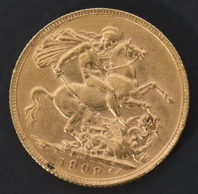 Lot 248 - Edward VII gold sovereign dated 1909