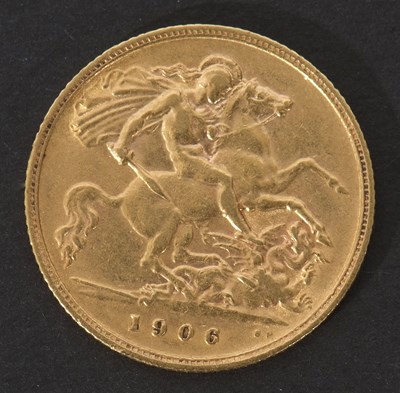 Lot 250 - Edward VII gold half sovereign dated 1906