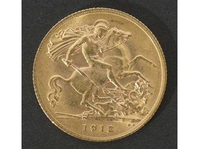 Lot 251 - George V gold half sovereign dated 1912