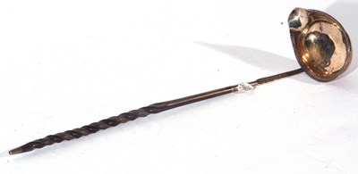 Lot 63 - 18th century punch ladle with twisted...