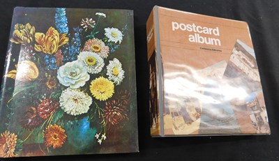 Lot 554 - Box: picture postcards in 2 albums and packet...