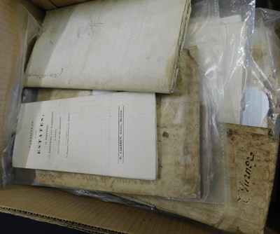 Lot 560 - Box: Suffolk interest, vellum and other...