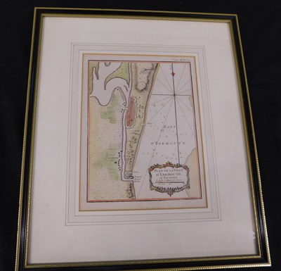 Lot 587 - BELLIN: PLAN DE LA VILLE D'YARMOUTH, engraved...