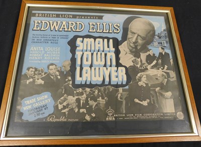 Lot 383 - SMALL TOWN LAWYER, coloured film poster...