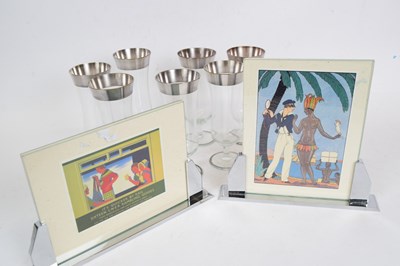 Lot 101 - Art Deco Pictures and Glasses