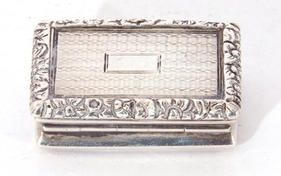 Lot 87 - George III silver vinaigrette of hinged...