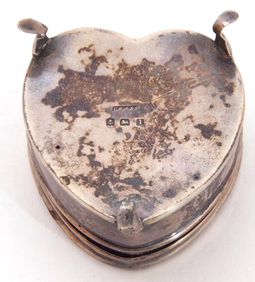 Lot 89 - George V heart shaped dressing table trinket...