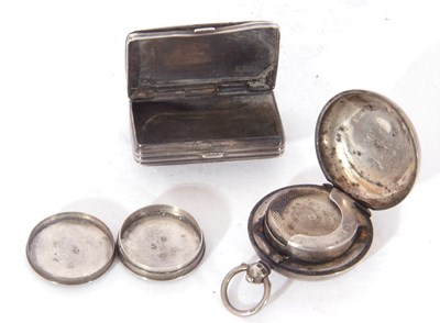 Lot 93 - Mixed Lot: small George III silver box of...