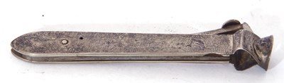 Lot 109a - Edward VII silver mounted cigar cutter of...