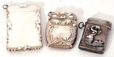 Lot 125 - Mixed Lot: two Continental silver vesta cases...