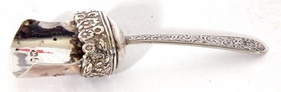 Lot 134 - George IV caddy spoon or shovel, maker's mark...