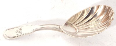 Lot 139 - Victorian silver Fiddle and thread pattern...