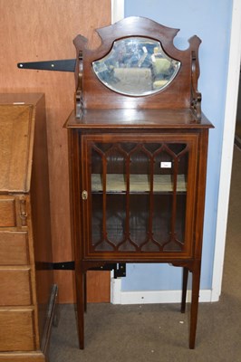 Lot 303 - Edwardian mahogany and inlaid music cabinet...