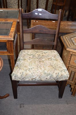Lot 279 - Large 18th century ladderback dining chair...