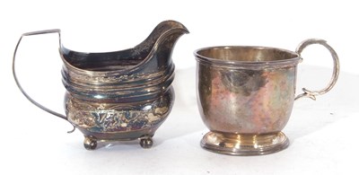 Lot 190 - Mixed Lot: George IV cream jug of compressed...