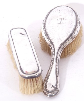 Lot 193 - Mixed Lot: embossed silver backed hair brush...