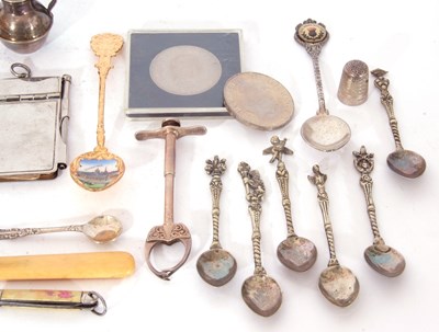 Lot 221 - Mixed Lot: quantity of metal small spoons...