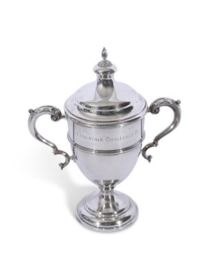 Lot 313 - George V silver trophy cup of standard form...