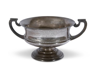 Lot 314 - George V silver presentation rose bowl having...
