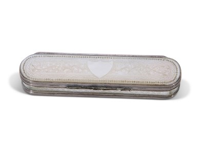 Lot 318 - Georgian silver and mother of pearl encased...