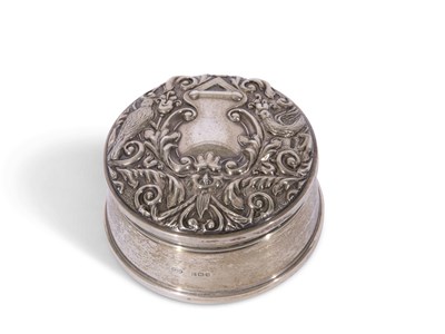 Lot 319 - Elizabeth II silver encased ring box of...