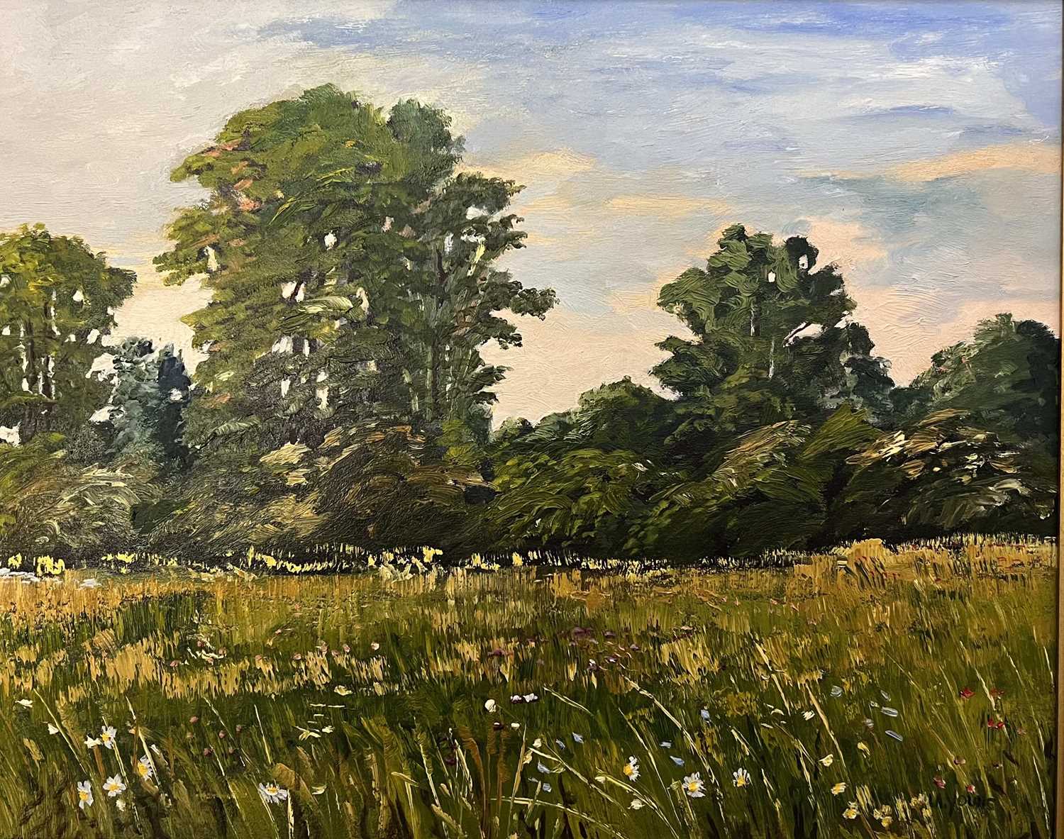 Lot 40 - British School, Norfolk Landscape, oil on...
