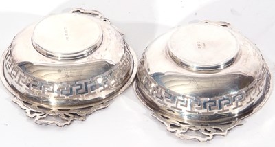 Lot 325 - Pair of George V silver bon-bon dishes of...
