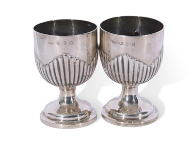Lot 327 - Pair of early George III silver goblets of...
