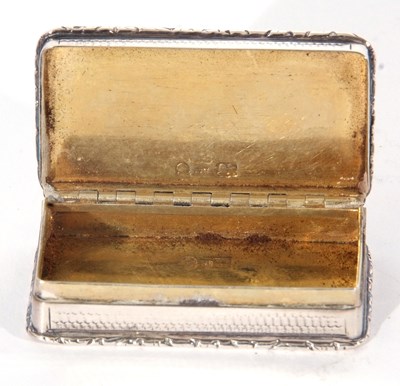 Lot 328 - Regency period silver snuff box of rectangular...