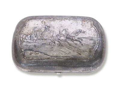Lot 331 - 19th century Russian silver niello work...