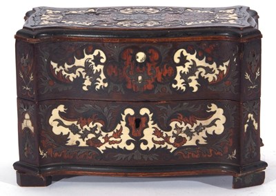 Lot 371 - 19th century ornate marquetry inlaid scent...