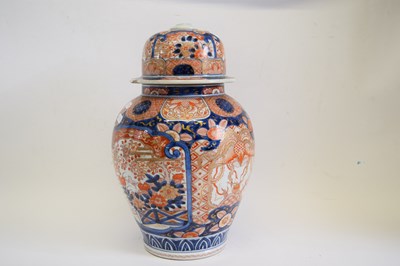 Lot 38 - 19th century Japanese porcelain jar and cover...
