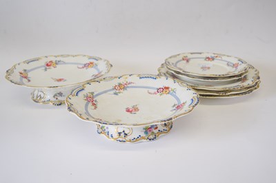 Lot 91 - Group of English porcelains, all decorated in...