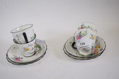 Lot 201 - Group of Nelson china cups and saucers with...