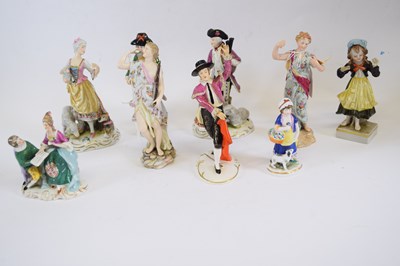 Lot 212 - Quantity of Continental porcelain figures...