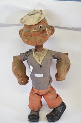 Lot 229 - Cardboard model of Popeye with black shoes,...