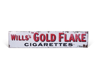 Lot 390a - Will's Gold Flake cigarette sign on white...