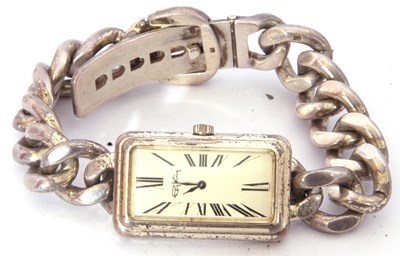 Lot 372 - Roy King gent's tank style wrist watch, a...